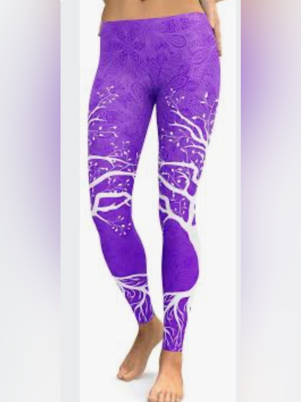 Gearbunch Purple Tree-Print Women’s Stretch size M